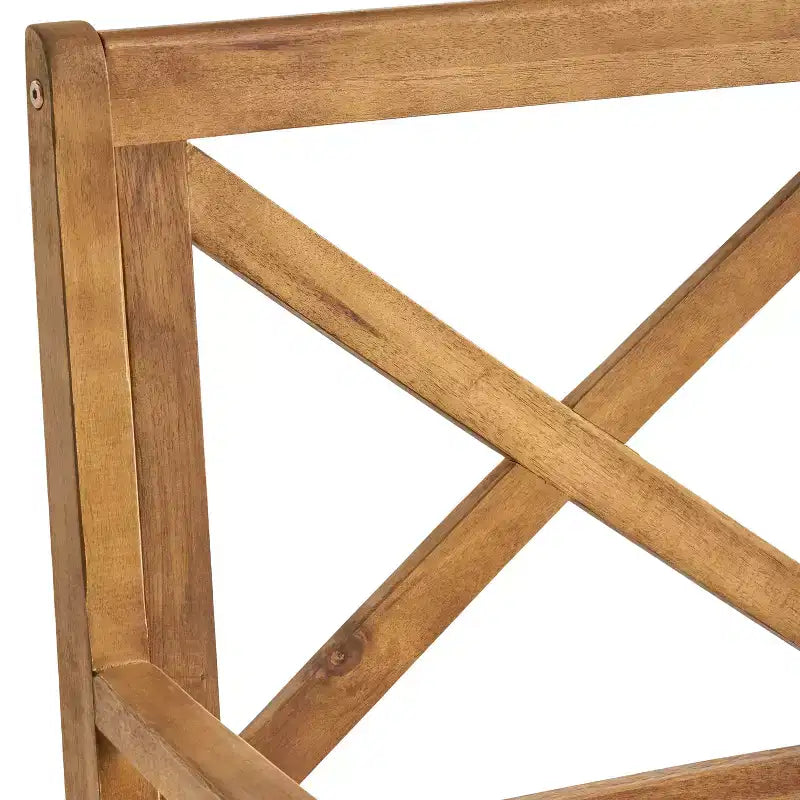 Christopher Knight Home Perla Set da Pranzo Rustico da Giardino 7 Pezzi in Legno di Acacia con Cuscini