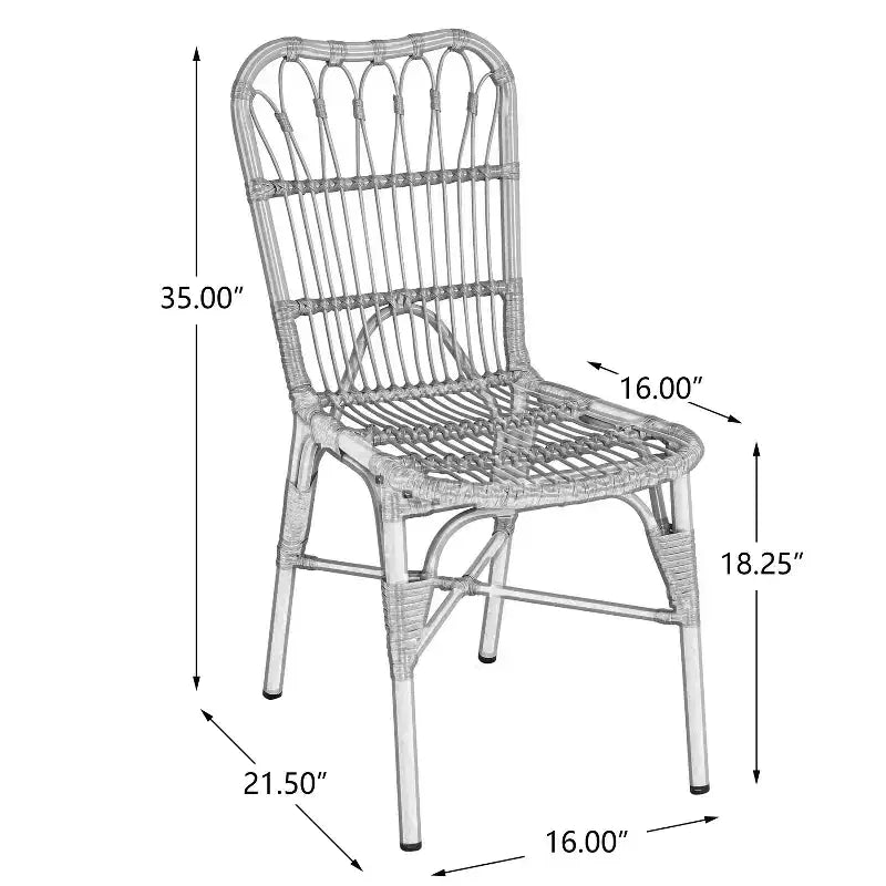 Christopher Knight Home Bruni Set da pranzo moderno di 7 pezzi per patio in ferro e rattan PE con tavolo ovale