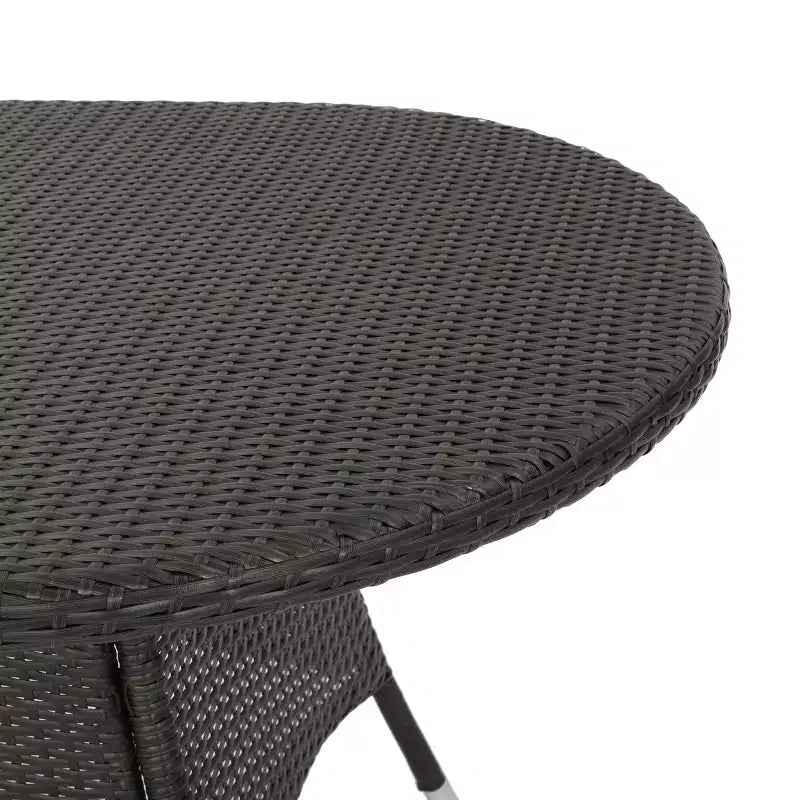 Christopher Knight Home Corsica Set da pranzo transizionale da 7 pezzi da patio in ferro e rattan con cuscini