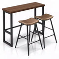47.24in Modern Counter Height Bar Table and Chairs Set with 2 Stools for Kitchen Dining Table