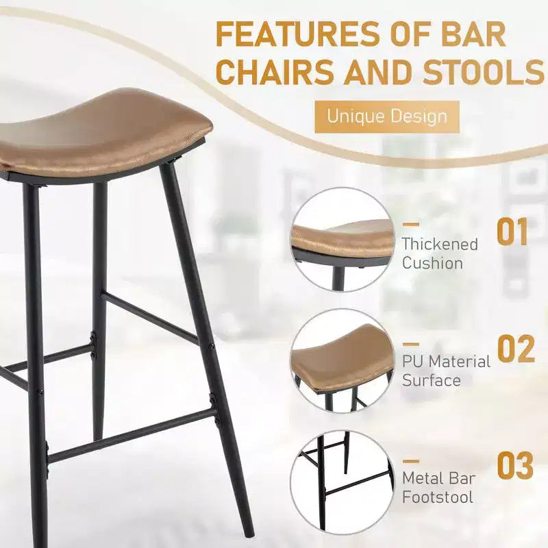 Set tavolo da bar e sedie moderno ad altezza bancone da 120 cm con 2 sgabelli per cucina e sala da pranzo