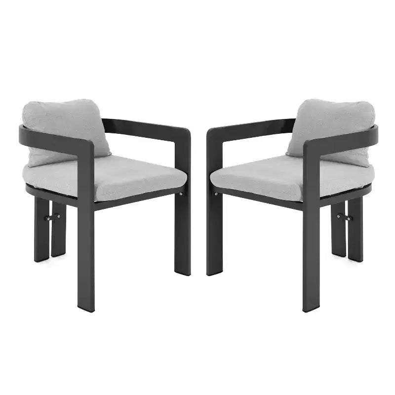 ModernLuxe Set da Pranzo per Esterni da 7 Pezzi per 6 Persone, Set da Arredo Giardino con Tavolo da Pranzo e 6 Sedie con Cuscini e Telaio Resistente alle Intemperie