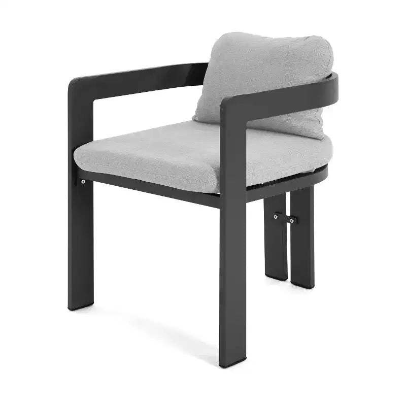 ModernLuxe Set da Pranzo per Esterni da 7 Pezzi per 6 Persone, Set da Arredo Giardino con Tavolo da Pranzo e 6 Sedie con Cuscini e Telaio Resistente alle Intemperie