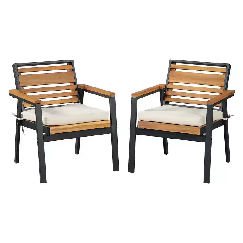 Set da pranzo per esterno Whisen da 7 pezzi per 6 persone, set tavolo e sedie da patio, set da pranzo da giardino, 1 tavolo da pranzo rettangolare e 6 sedie con cuscini