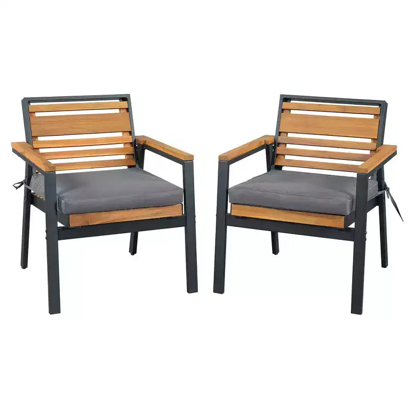 Set da pranzo per esterno Whisen da 7 pezzi per 6 persone, set tavolo e sedie da patio, set da pranzo da giardino, 1 tavolo da pranzo rettangolare e 6 sedie con cuscini