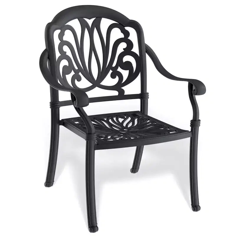 Set da pranzo da 5 pezzi rettangolare in alluminio fuso per patio, per esterni, giardino, terrazza, bordo piscina con cuscini