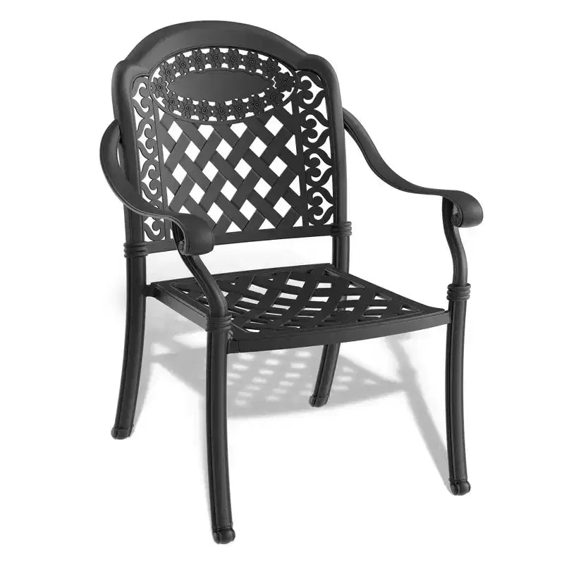 Set da pranzo da 5 pezzi rettangolare in alluminio fuso per patio, per esterni, giardino, terrazza, bordo piscina con cuscini