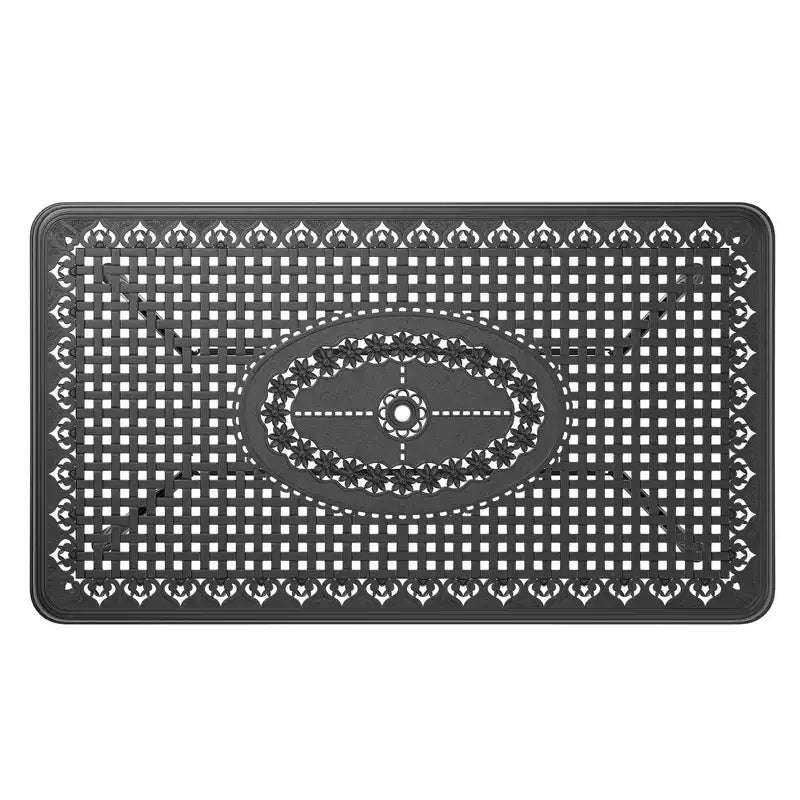 Set da pranzo da 5 pezzi rettangolare in alluminio fuso per patio, per esterni, giardino, terrazza, bordo piscina con cuscini