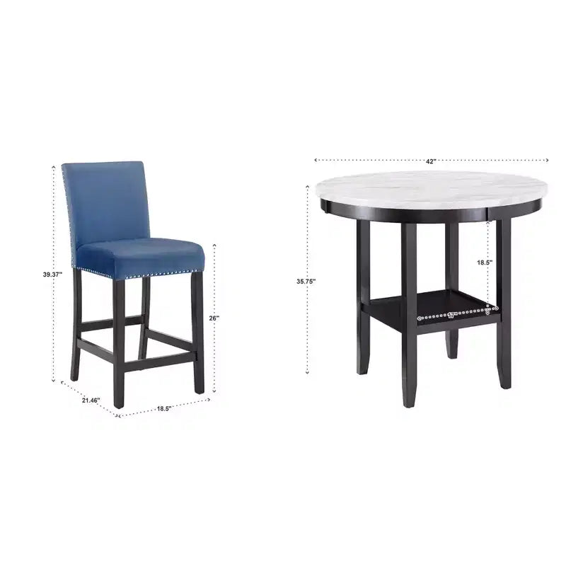 Set da pranzo Banforth - 5 pezzi - Blu - iNSPIRE Q