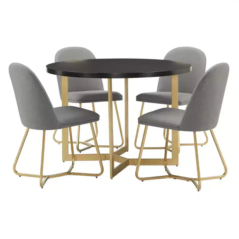 Set da pranzo Karianne per 4 persone con base in metallo dorato - iNSPIRE Q