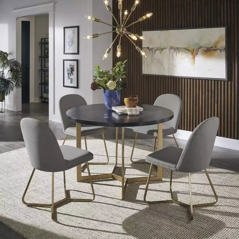 Set da pranzo Karianne per 4 persone con base in metallo dorato - iNSPIRE Q