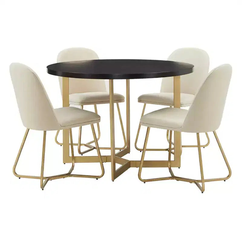 Set da pranzo Karianne per 4 persone con base in metallo dorato - iNSPIRE Q