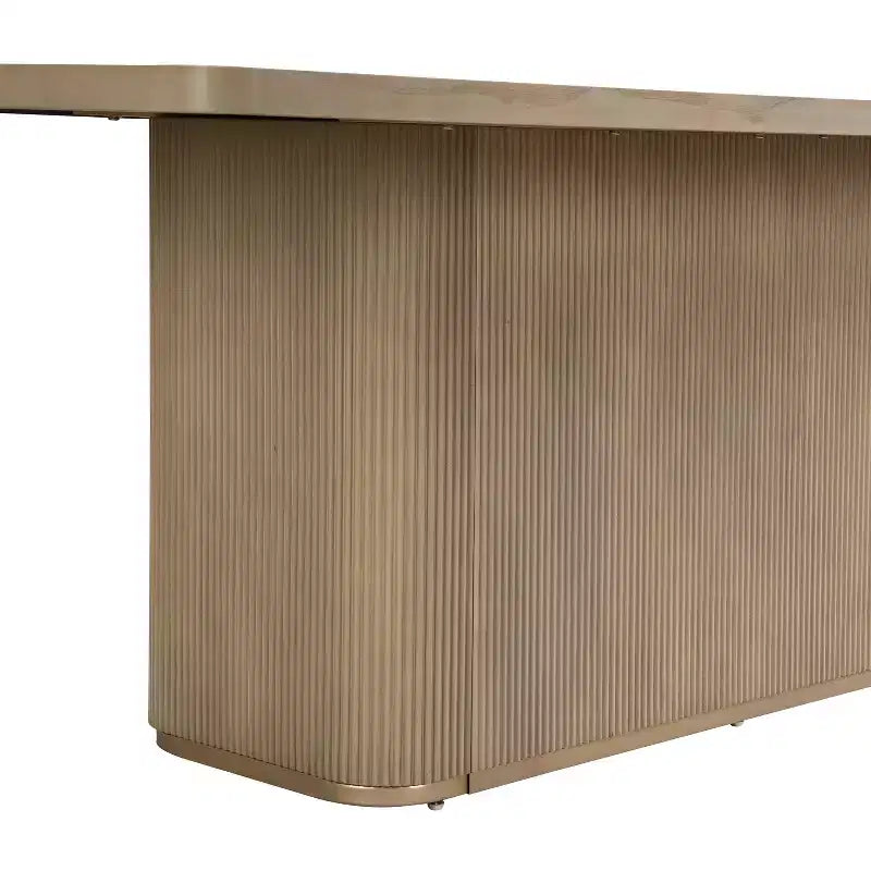 Christopher Knight Home Lindiwe, set da pranzo moderno da 7 pezzi in legno di Hevea con rivestimento in lino e tavolo rettangolare