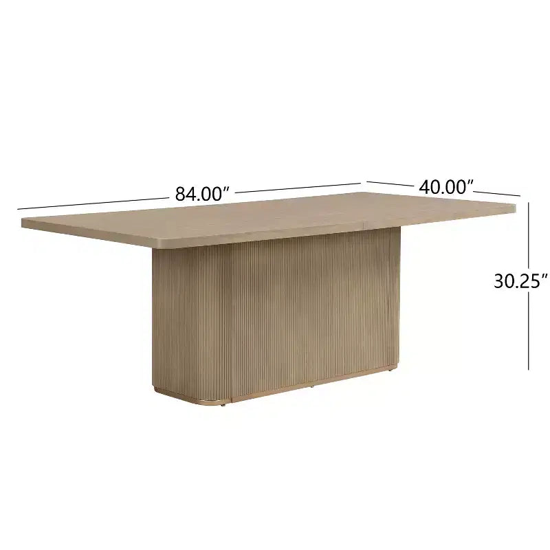 Christopher Knight Home Lindiwe, set da pranzo moderno da 7 pezzi in legno di Hevea con rivestimento in lino e tavolo rettangolare