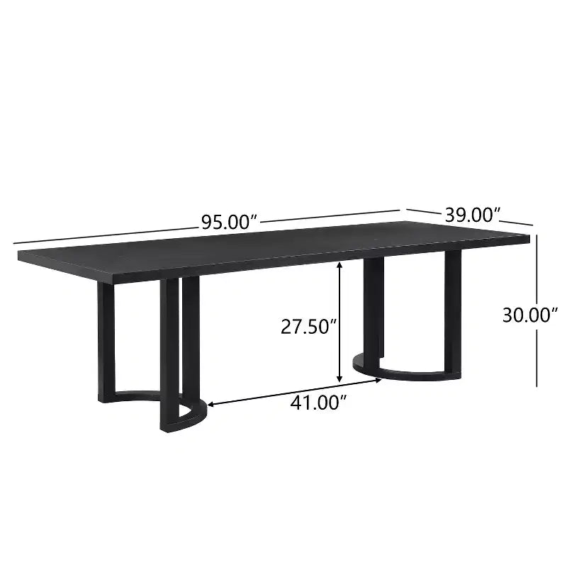 Set da pranzo moderno Christopher Knight Home Harish in 7 pezzi, con tavolo rettangolare e sedie imbottite in lino e legno di gomma