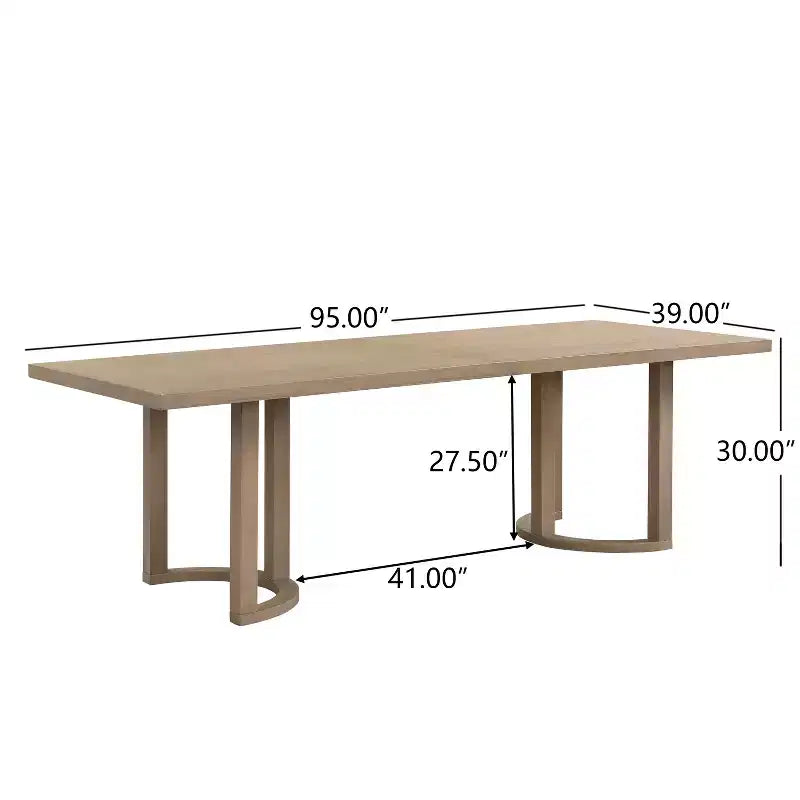 Set da pranzo moderno Christopher Knight Home Harish in 7 pezzi, con tavolo rettangolare e sedie imbottite in lino e legno di gomma