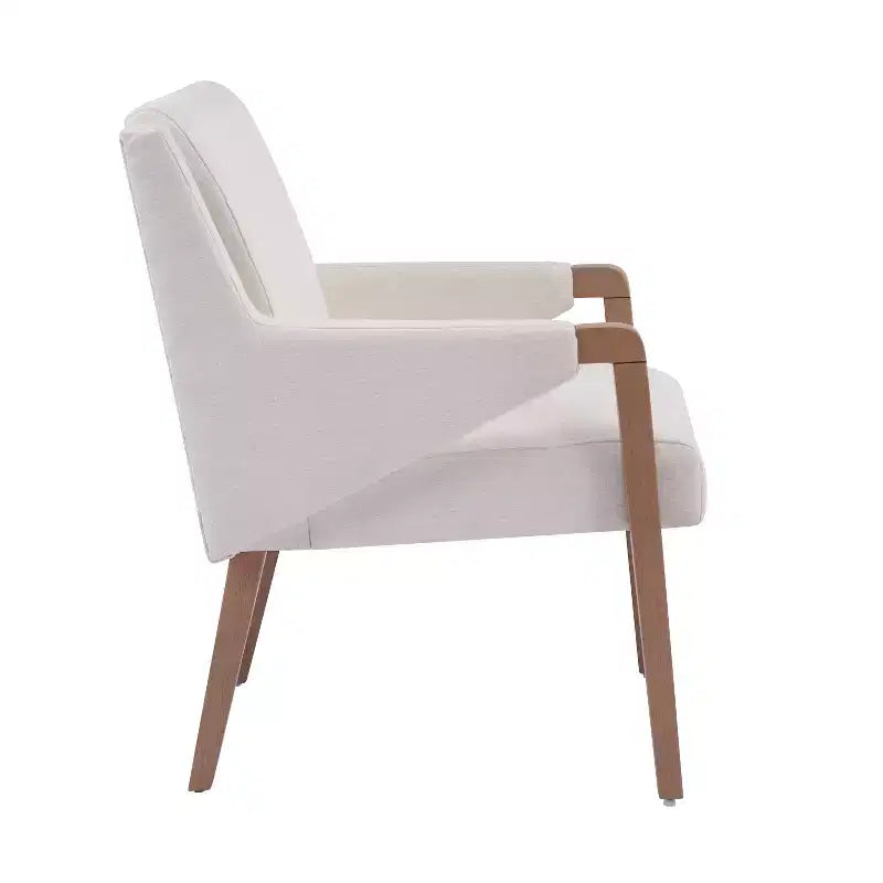 Set da pranzo moderno Christopher Knight Home Harish in 7 pezzi, con tavolo rettangolare e sedie imbottite in lino e legno di gomma