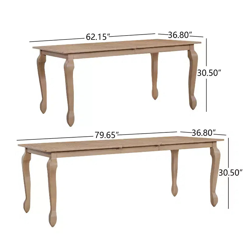 Christopher Knight Home Misaw - Set da 7 Pezzi, Sedie da Pranzo Imbottite in Stile Mid-Century Moderno con Tavolo Allungabile