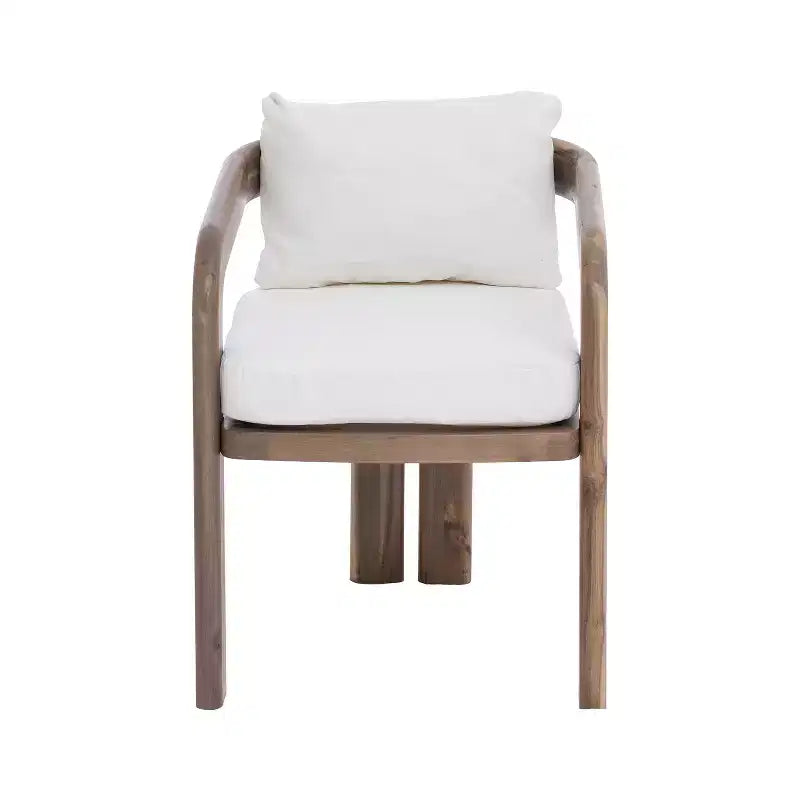 Christopher Knight Home Kesden, set da pranzo rustico per esterni in 7 pezzi, in legno di acacia, con sedie con schienale curvo