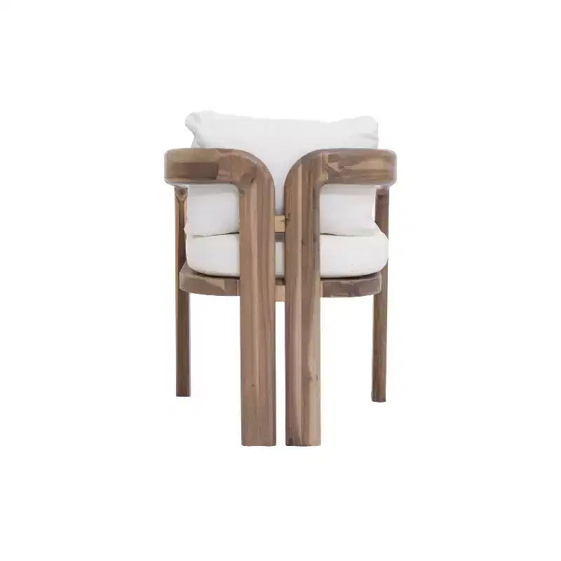 Christopher Knight Home Kesden, set da pranzo rustico per esterni in 7 pezzi, in legno di acacia, con sedie con schienale curvo