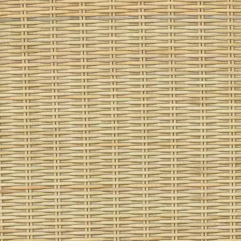 Sedia da pranzo moderna in rattan con gambe in metallo beige - ™ : Struttura nera, design effetto rattan