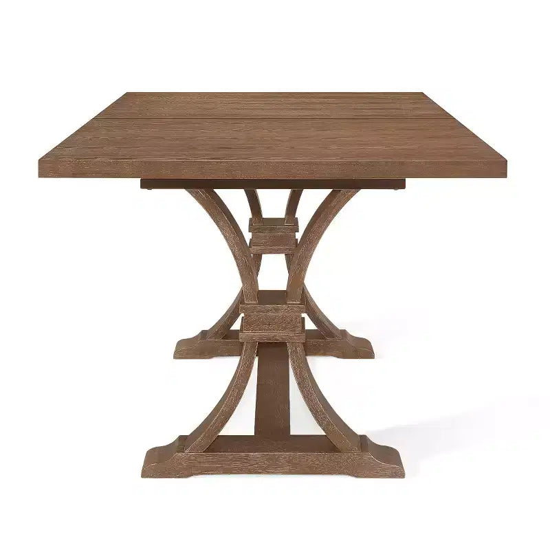 Set da pranzo Christopher Knight Home Charles da 7 pezzi, tavolo allungabile in legno rustico con sedie imbottite, colore naturale/beige