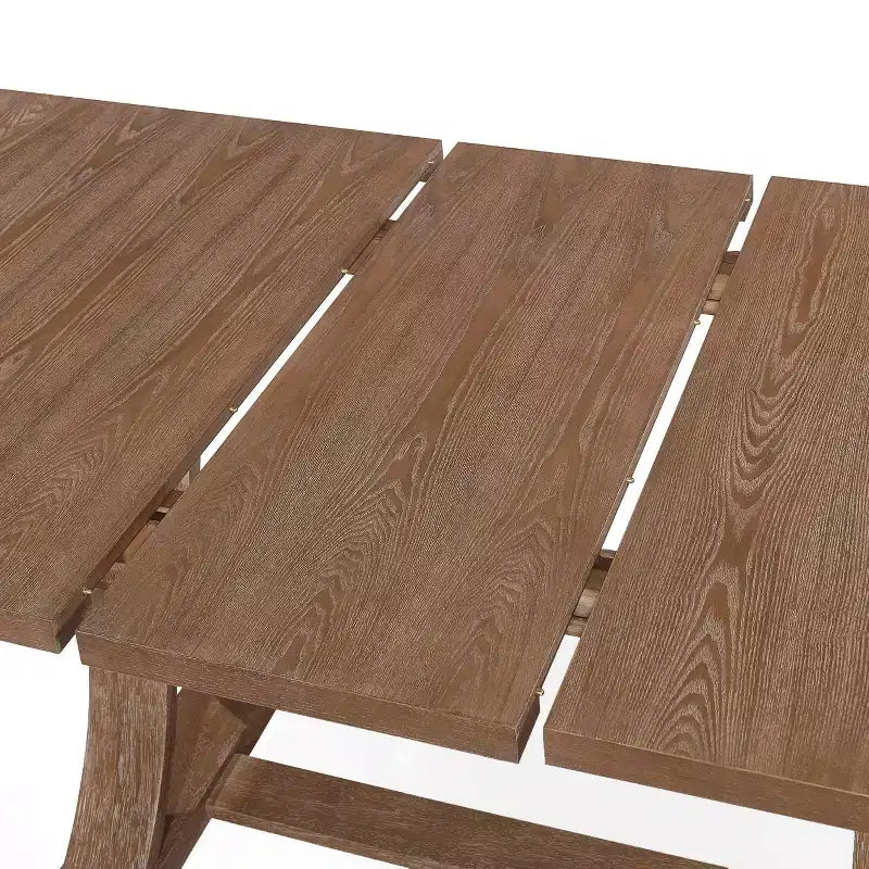Set da pranzo Christopher Knight Home Charles da 7 pezzi, tavolo allungabile in legno rustico con sedie imbottite, colore naturale/beige