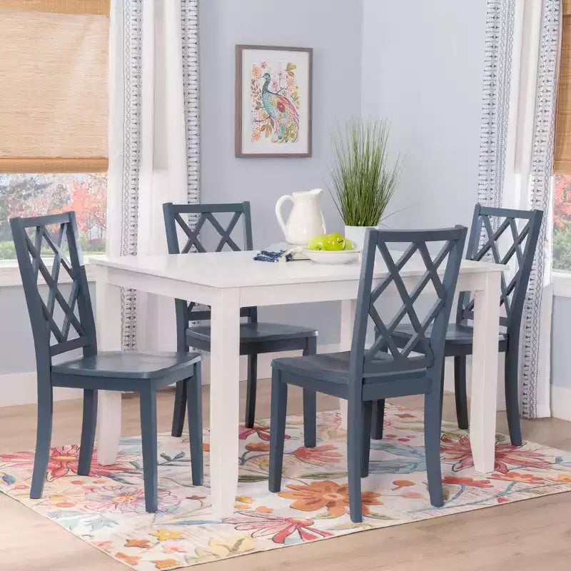 Set da pranzo Powell Shelby a 5 pezzi, rettangolare, altezza bancone, colore Grafite