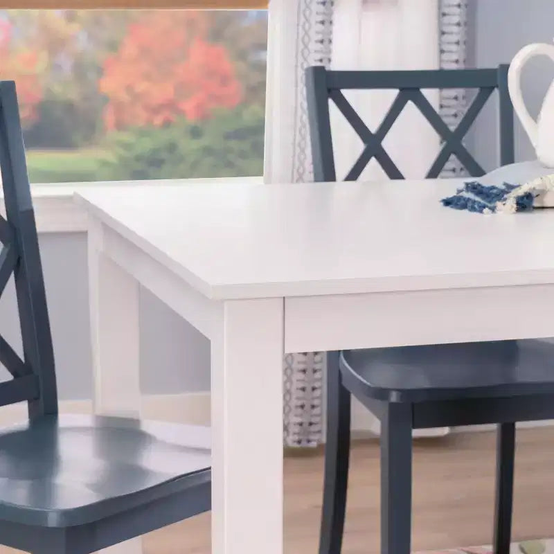 Set da pranzo Powell Shelby a 5 pezzi, rettangolare, altezza bancone, colore Grafite