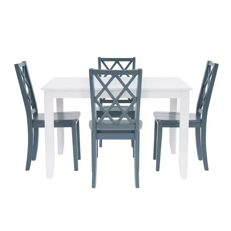 Set da pranzo Powell Shelby a 5 pezzi, rettangolare, altezza bancone, colore Grafite