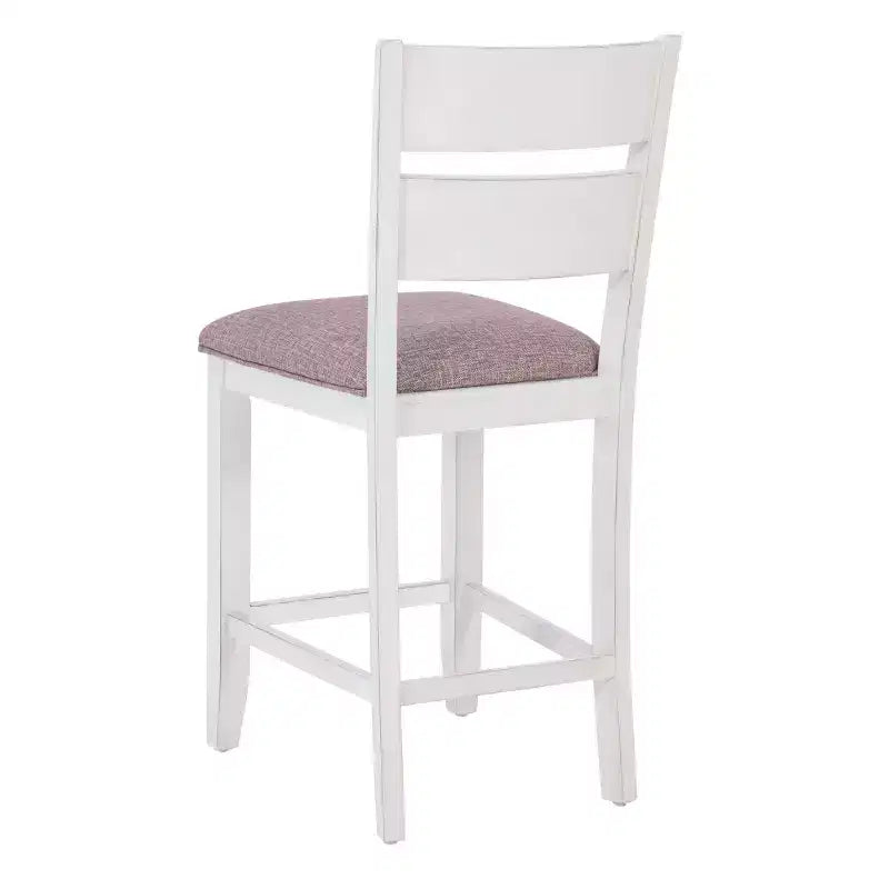 Powell set da pranzo rettangolare a 6 pezzi Bruner altezza bancone Bianco