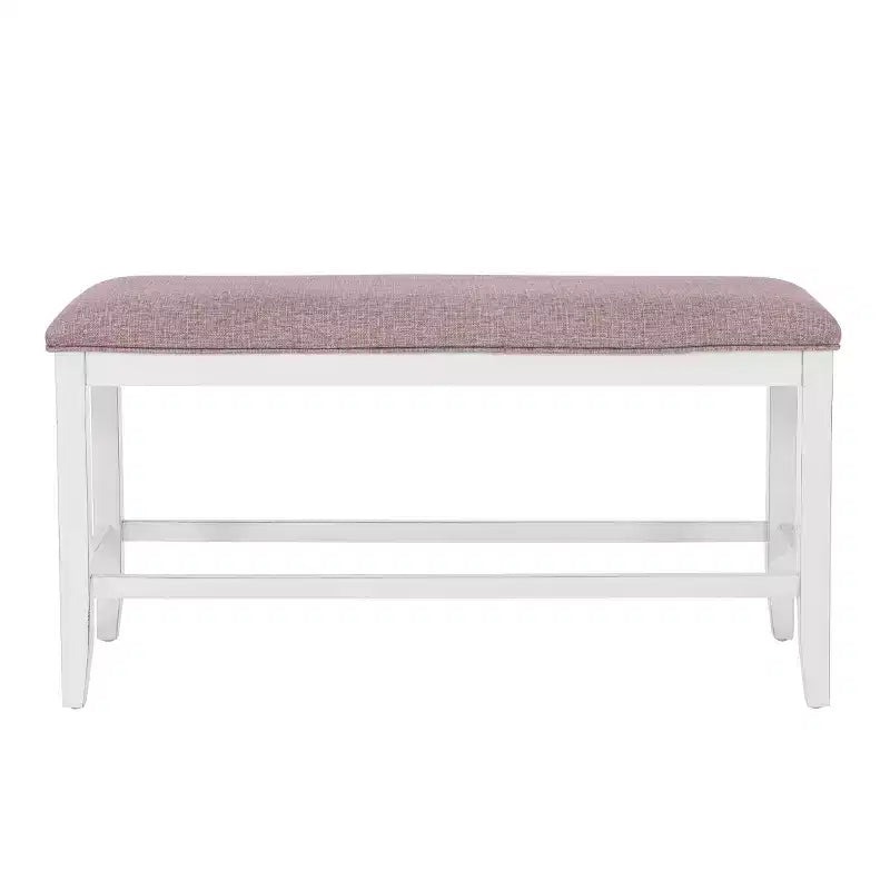 Powell set da pranzo rettangolare a 6 pezzi Bruner altezza bancone Bianco