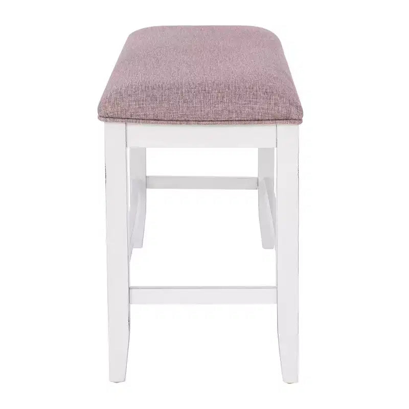 Powell set da pranzo rettangolare a 6 pezzi Bruner altezza bancone Bianco