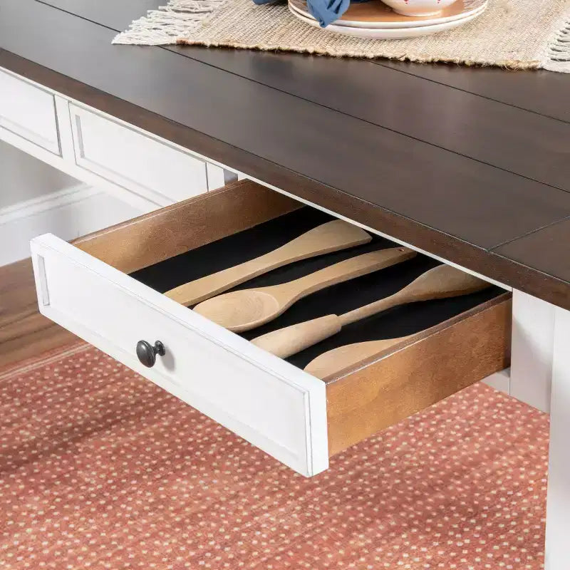 Powell set da pranzo rettangolare a 6 pezzi Bruner altezza bancone Bianco