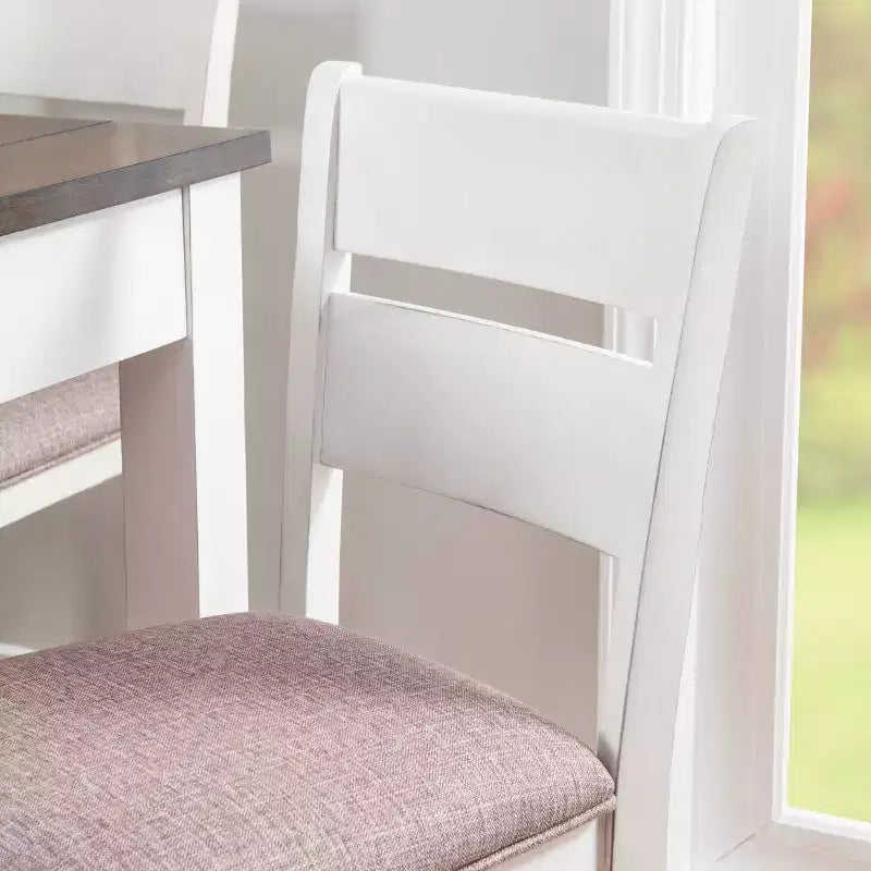 Powell set da pranzo rettangolare a 6 pezzi Bruner altezza bancone Bianco