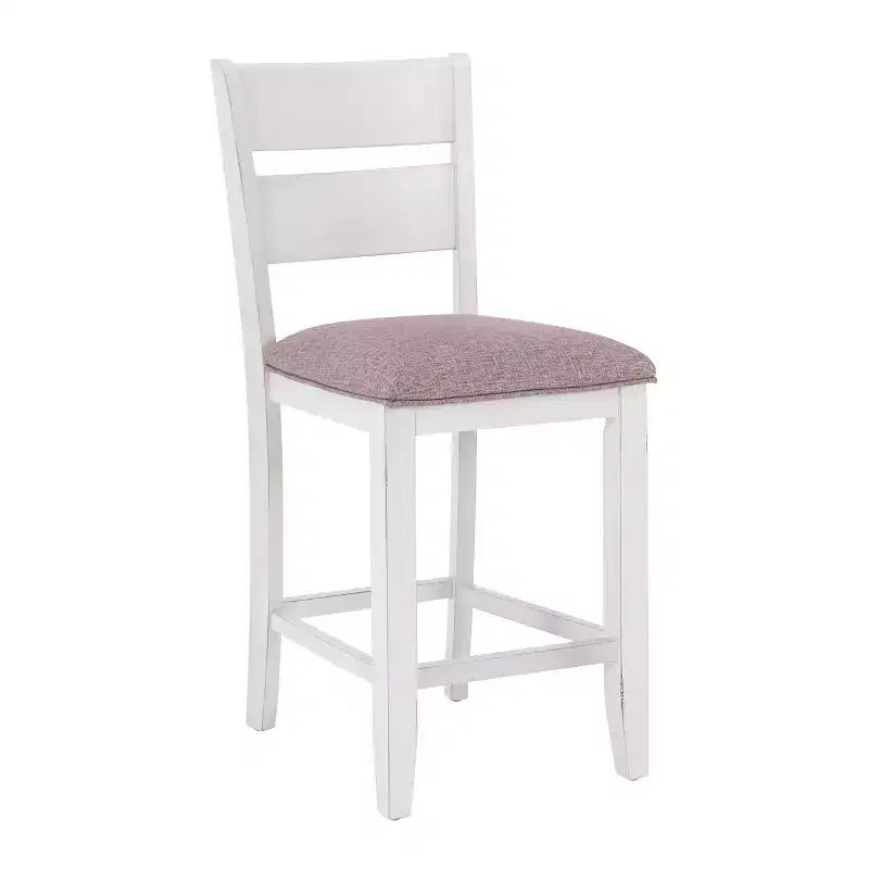 Powell set da pranzo rettangolare a 6 pezzi Bruner altezza bancone Bianco