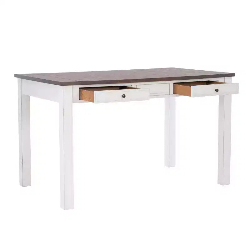 Powell set da pranzo rettangolare a 6 pezzi Bruner altezza bancone Bianco