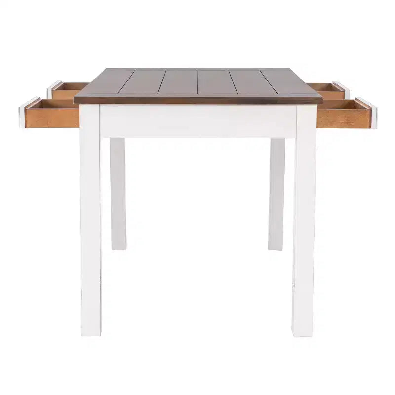 Powell set da pranzo rettangolare a 6 pezzi Bruner altezza bancone Bianco