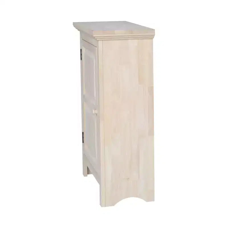 Mobiletto sottile da 90 cm non rifinito - : Legno massello, 2 ripiani, Legno di gomma