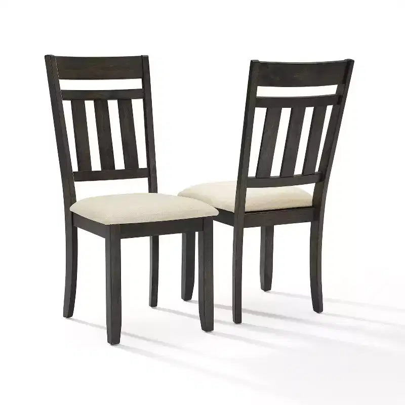 Set da pranzo allungabile 6 pezzi Hayden con panca e 4 sedie con schienale a doghe Ardesia - Crosley