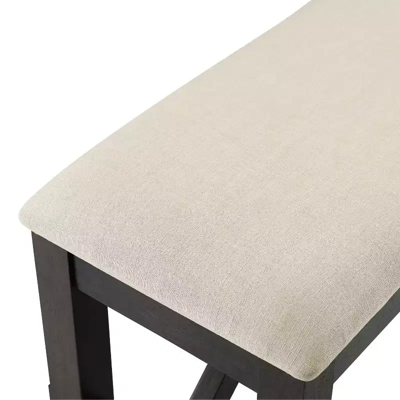 Set da pranzo allungabile 6 pezzi Hayden con panca e 4 sedie con schienale a doghe Ardesia - Crosley
