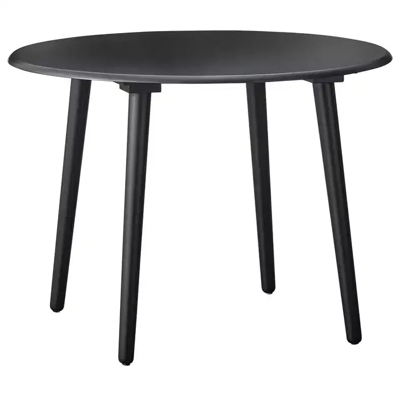 Buylateral Set da pranzo rotondo Florence Farmhouse da 42" a 3 pezzi con sedie in legno massello nero