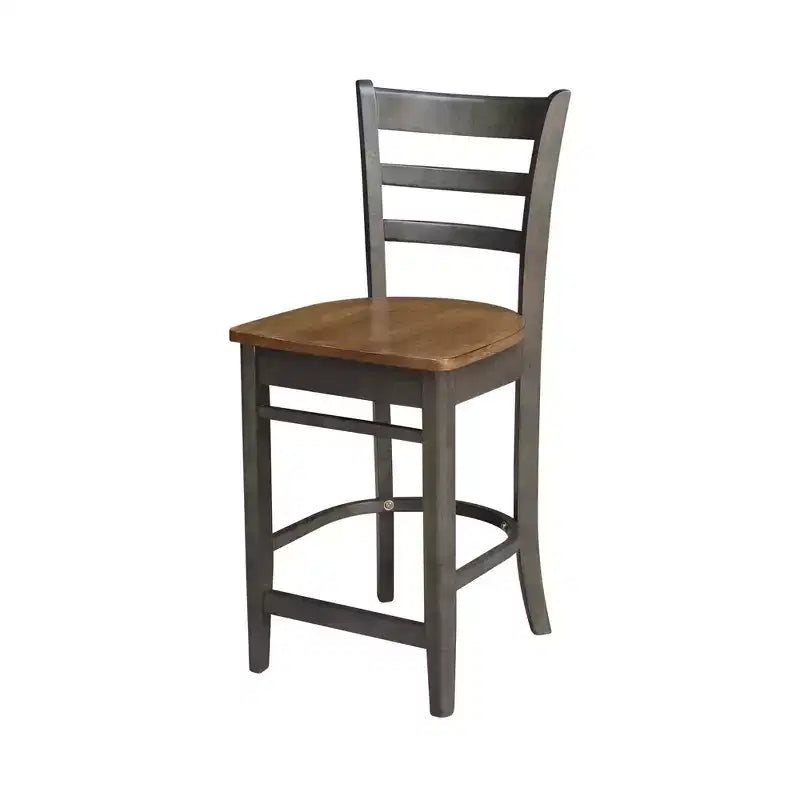 Set da pranzo Austin con piedistallo rotondo da 30" altezza bancone con 2 sgabelli Emily Marrone Noce Americano - International Concepts