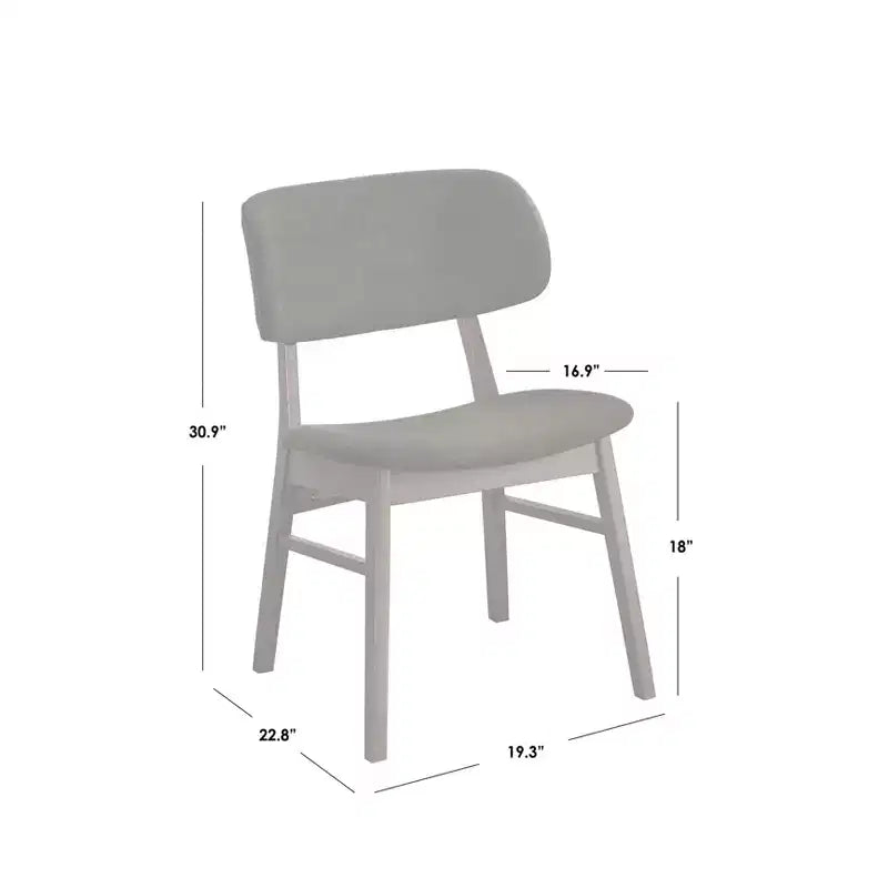 Lifestorey Set da Pranzo Rettangolare Moderno di Metà Secolo Rory 5 pezzi Noce/Nero/Verde: 4 sedie imbottite