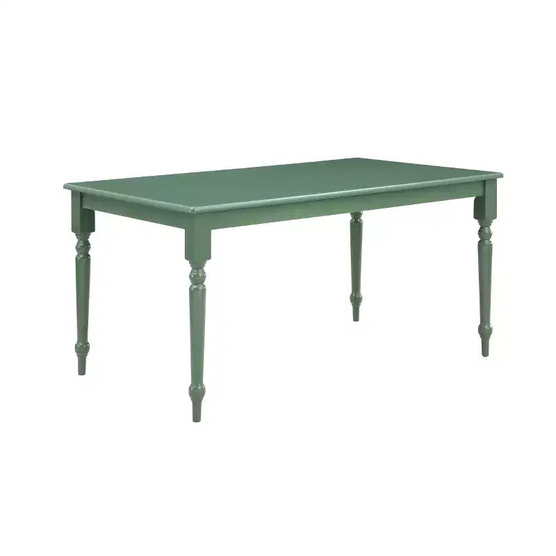 Set da pranzo Carolina da 5 pezzi verde equestre - Boraam: Tavolo rettangolare, 4 sedie in legno, stile rustico