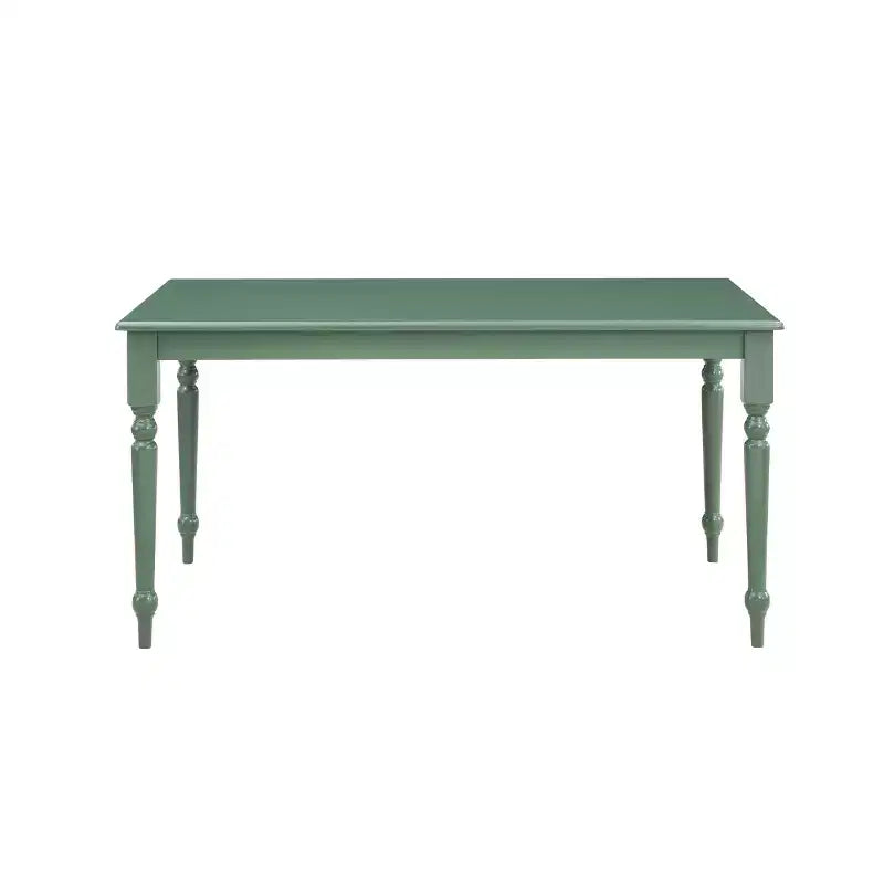 Set da pranzo Carolina da 5 pezzi verde equestre - Boraam: Tavolo rettangolare, 4 sedie in legno, stile rustico