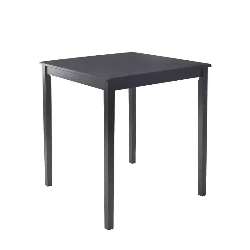 Buylateral Set da pranzo quadrato Belfast a 5 pezzi ad altezza bancone con 4 sgabelli a sella neri
