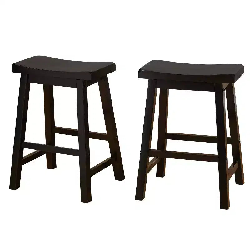 Buylateral Set da pranzo quadrato Belfast a 5 pezzi ad altezza bancone con 4 sgabelli a sella neri