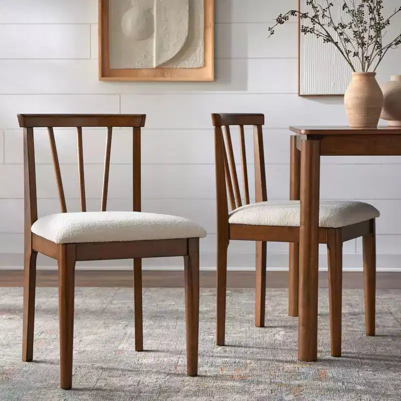 Lifestorey Rochester Set pranzo moderno 7 pz beige/noce