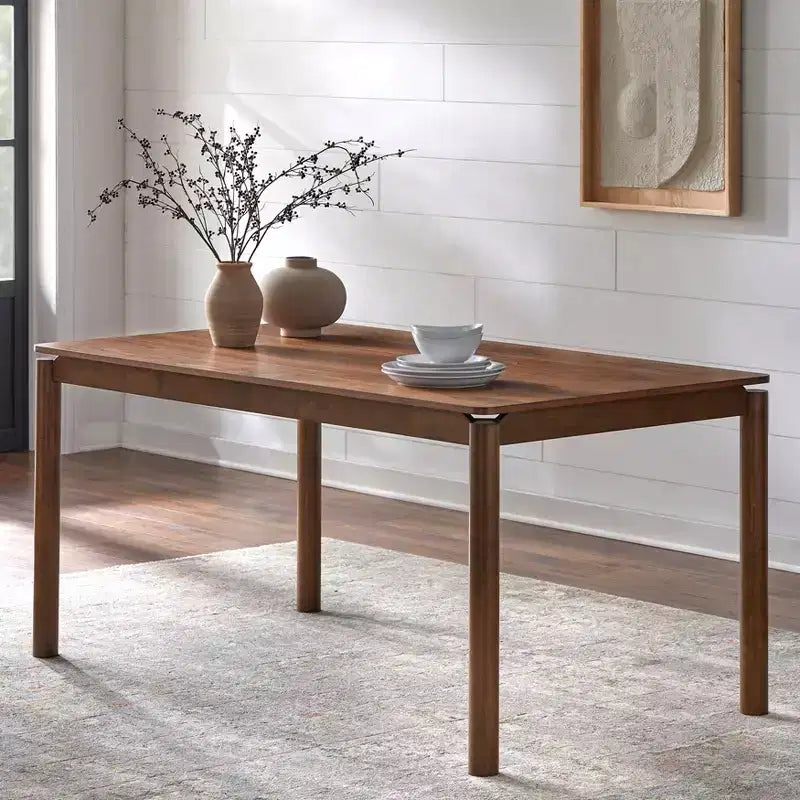 Lifestorey Rochester Set pranzo moderno 7 pz beige/noce